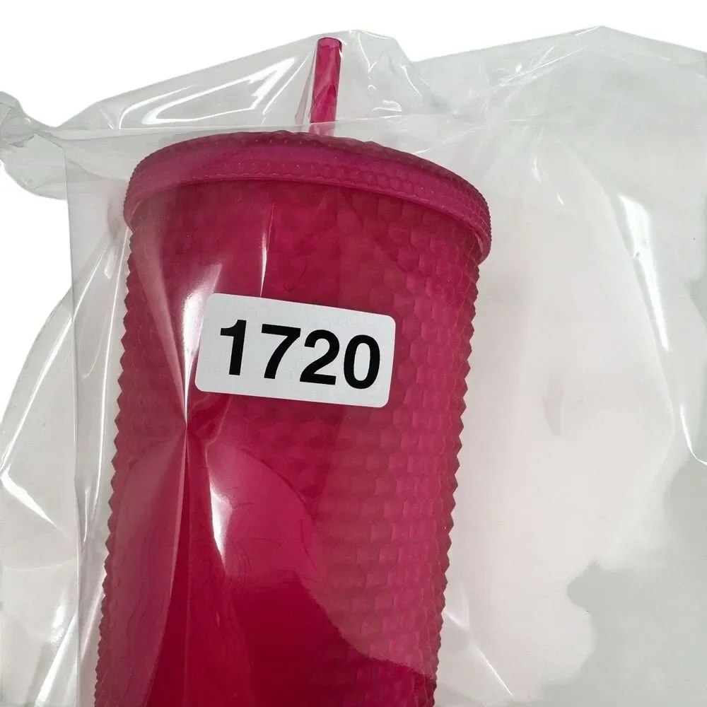 Starbucks Ruby Red Pink Jelly Studded Venti 24 oz Tumbler Mother's Day 2023